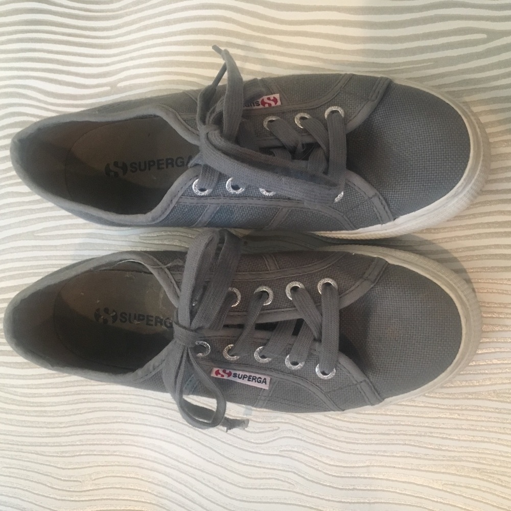 GRAY SUPERGA PLATFORM